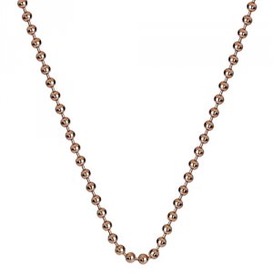 Stříbrný řetízek Hot Diamonds Emozioni Rose Gold Bead Chain 18