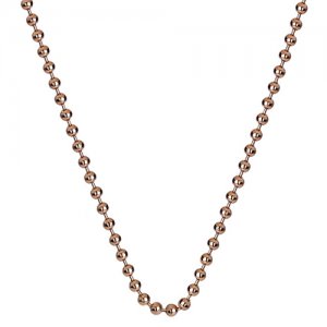 Stříbrný řetízek Hot Diamonds Emozioni Rose Gold Bead Chain 18