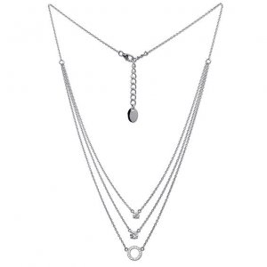 Stříbrný náhrdelník s krystaly Swarovski Oliver Weber Signs 61115