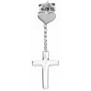Stříbrné náušnice Amen Hearts a Crosses