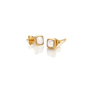 Stříbrné náušnice Hot Diamonds X Gemstones Square DE770