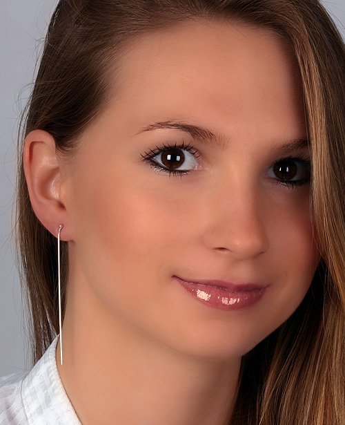 Náušnice stříbrné, řetízek