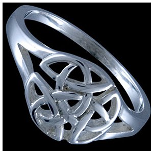 Prsten stříbrný, keltský vzor