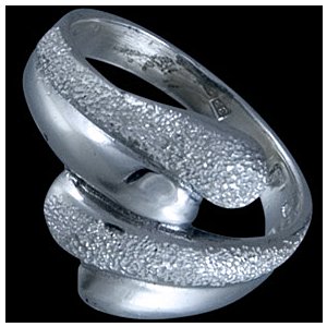 Prsten stříbrný, satinovaný