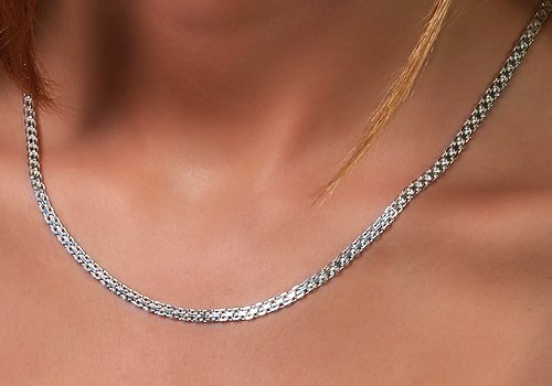 Řetízek na krk stříbrný, 150bismark MO 0,5
