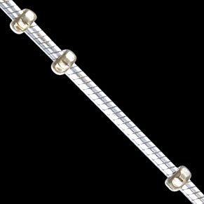 Řetízek na krk stříbrný, chain/bead gold