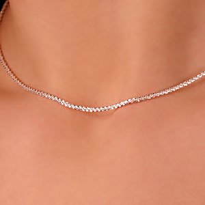 Řetízek na krk stříbrný, daisy chain