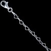 Řetízek na krk stříbrný, heart chains