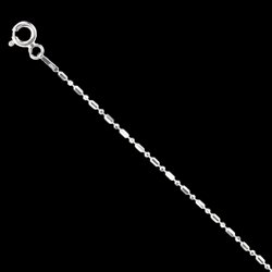 Řetízek stříbrný, catene palline diamantata 1+1