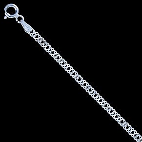 Řetízek stříbrný, double link