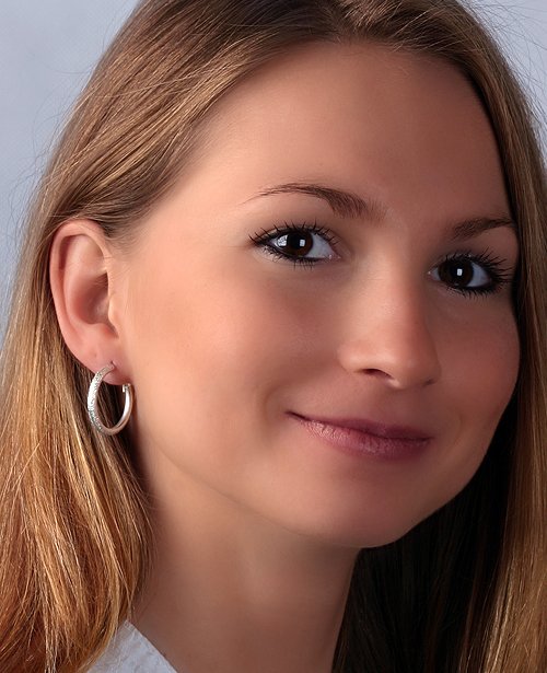 Náušnice stříbrné, kruhy 2,5x25, satin