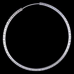 Náušnice stříbrné, kruhy, 2x62
