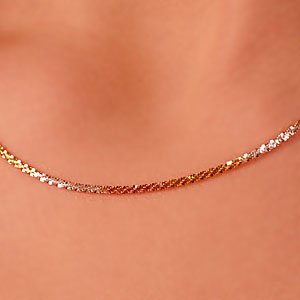 Řetízek stříbrný, 3 color daisy chain