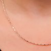 Řetízek na krk stříbrný, catene palline diamantata