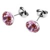 Náušnice s krystaly Swarovski ESSW11-ROSE