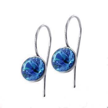 Náušnice z chirurgické oceli ESSW-01-SAPPHIRE