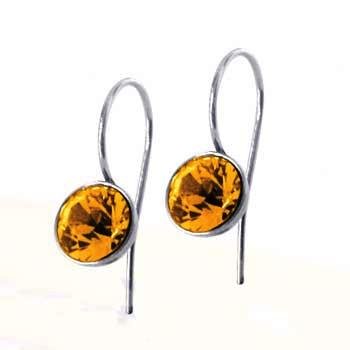 Náušnice z chirurgické oceli ESSW-01-TOPAZ