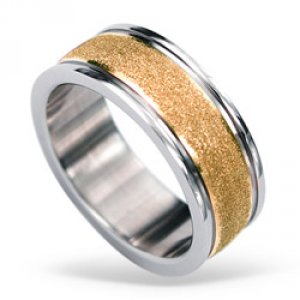 Prsten z chirurgické oceli RSS424-ROSEGOLD