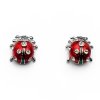 Náušnice s krystaly Swarovski Oliver Weber Ladybug