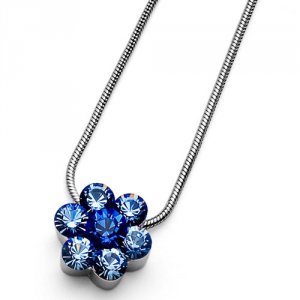 Přívěsek s krystaly Swarovski Oliver Weber Flower Sapphire