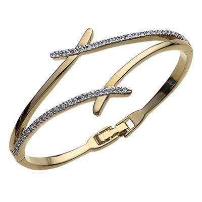 Náramek s krystaly Swarovski Oliver Weber Divide Gold 32022G