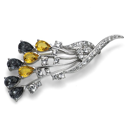 Ozdobná brož s krystaly Swarovski Oliver Weber Listen sunflower