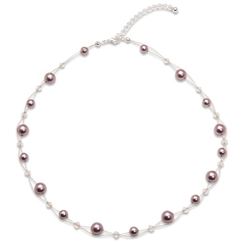 Náhrdelník s perlami Sunny Pearl Mauve 421201