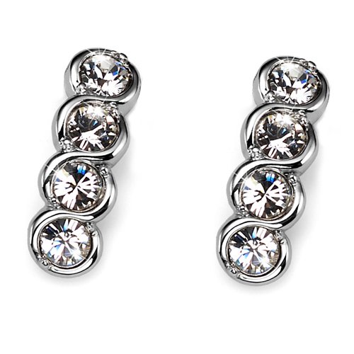 Náušnice s krystaly Swarovski Oliver Weber Four Crystal