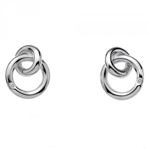 Stříbrné náušnice Hot Diamonds Eternity Interlocking Silver Stud DE308