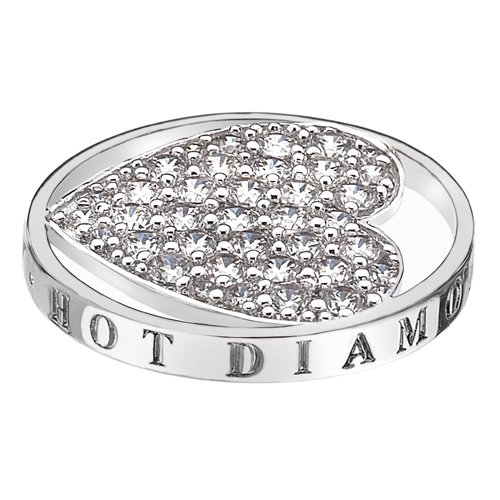 Stříbrný přívěsek Hot Diamonds Emozioni Ice Sparkle Heart Mirage Coin