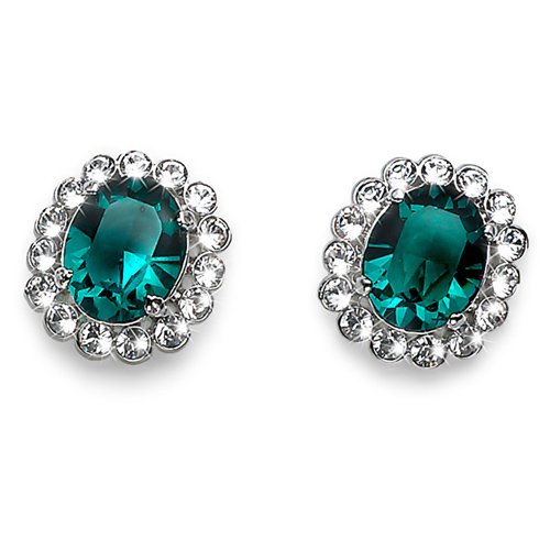 Náušnice s krystaly Swarovski Oliver Weber Genuine Emerald