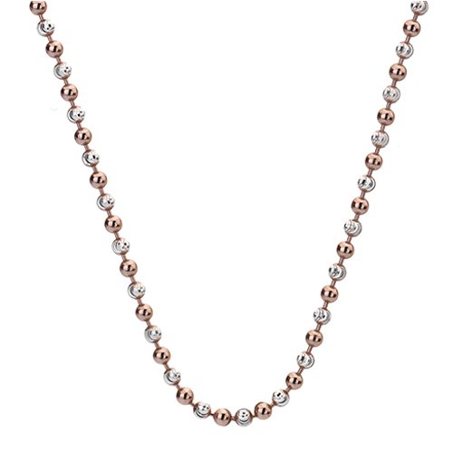 Stříbrný řetízek Hot Diamonds Emozioni Silv and Rose Gold Bead Chain 18