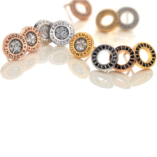 Stříbrné náušnice Hot Diamonds Emozioni Saturno Clear DE408