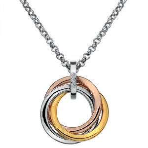 Stříbrný přívěsek Hot Diamonds Trio Rose Gold DP544