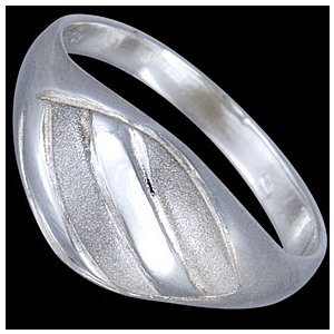 Prsten stříbrný, pásky