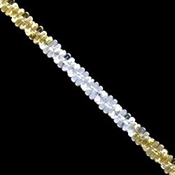 Náramek stříbrný, 3 color daisy chain