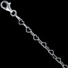 Náramek stříbrný, 7233-45 Heart chain