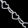 Náramek stříbrný, 7233-45 Heart chain