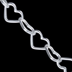 Řetízek stříbrný, 7233-45 CHP heart chain