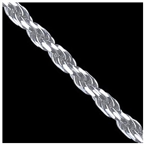 Řetízek stříbrný, diamond cut rope