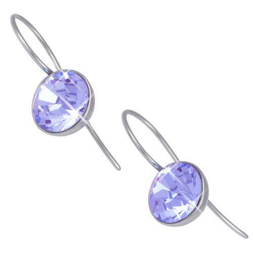 Náušnice z chirurgické oceli ESSW-01-LSAPPHIRE