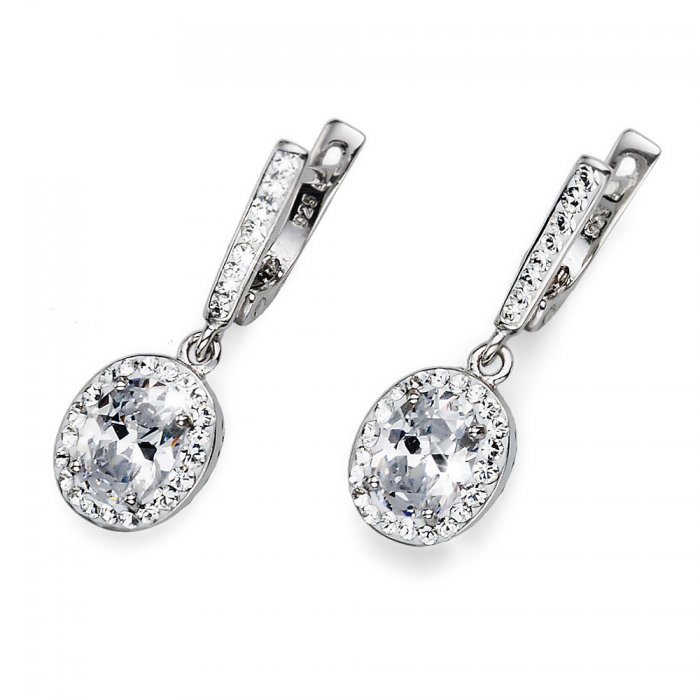Náušnice s krystaly Swarovski Oliver Weber Pure Crystal 62057-001