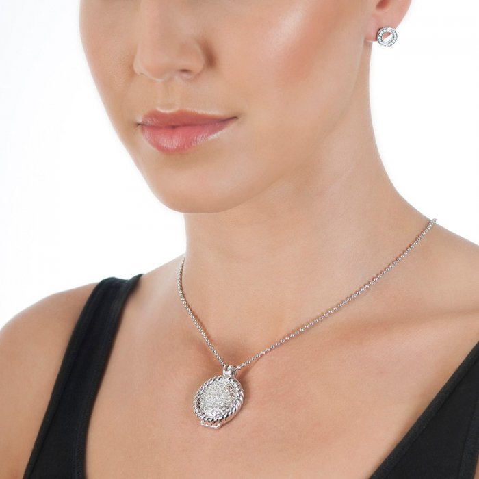 Stříbrné náušnice Hot Diamonds Emozioni Saturno Clear DE408