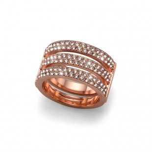 Prsten s krystaly Swarovski Oliver Weber Index Rosegold 41116RG