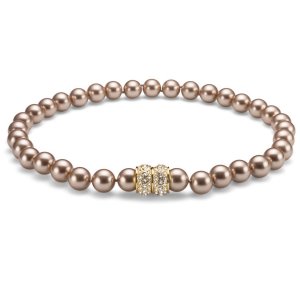 Náhrdelník s krystaly Swarovski Oliver Weber Lucent Champagner