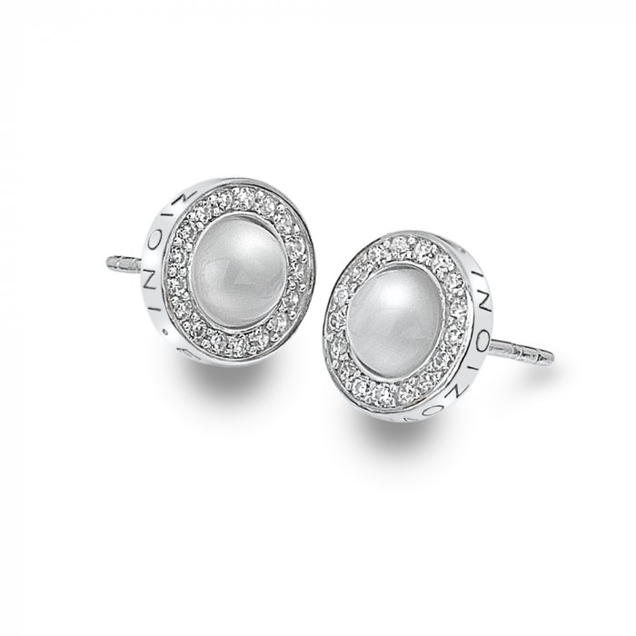 Stříbrné náušnice Hot Diamonds Emozioni Giove Pearl