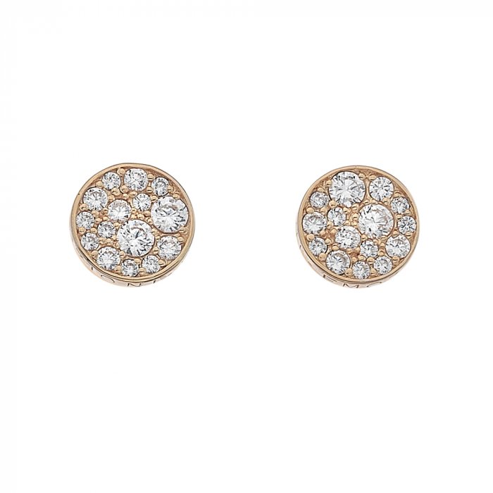 Stříbrné náušnice HOT DIAMONDS Emozioni Scintilla Rose Gold DE457