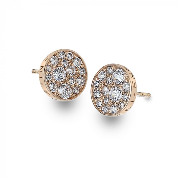 Stříbrné náušnice HOT DIAMONDS Emozioni Scintilla Rose Gold DE457