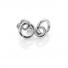 Stříbrné náušnice Hot Diamonds Eternity Interlocking Silver Stud DE308