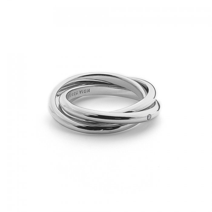 Stříbrný prsten Hot Diamonds Trio DR143